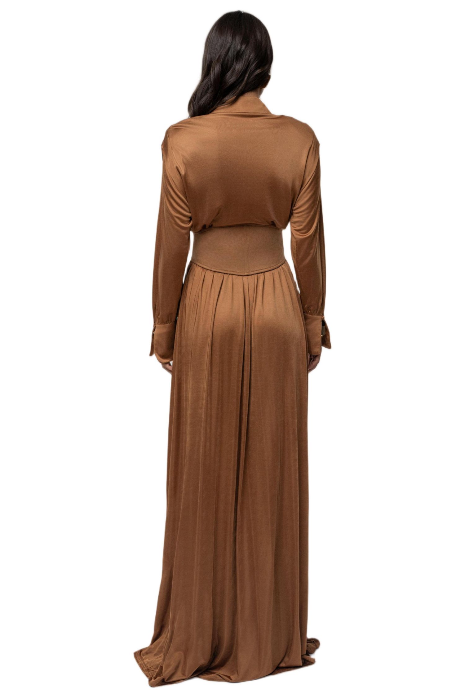 Women's High Line Collar Maxi Dress