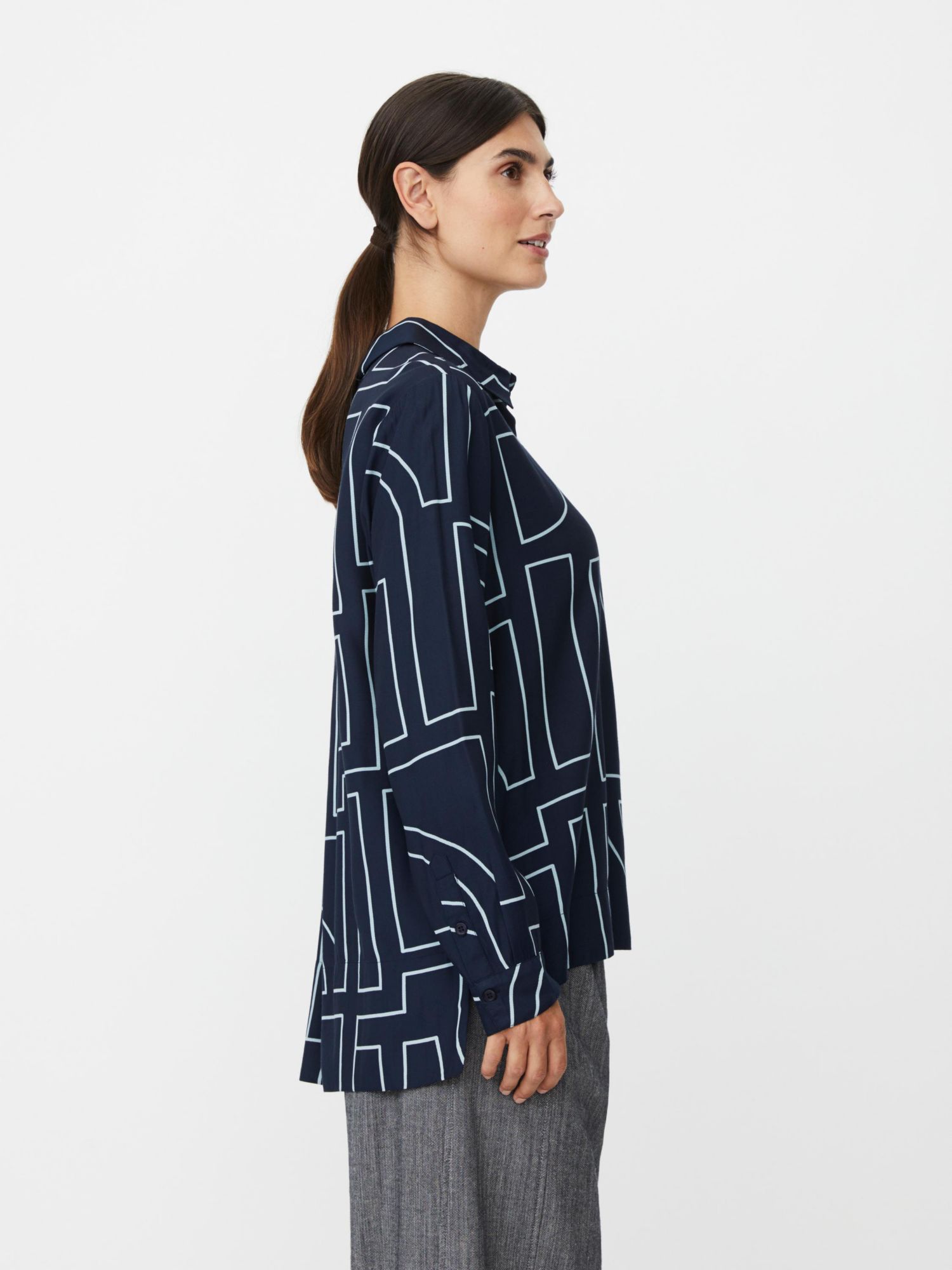 Women's Malmanja Long Sleeve Printed Long Shirt
