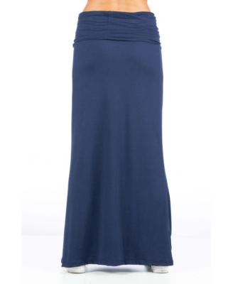 Petite Comfortable Fold Over Maxi Skirt