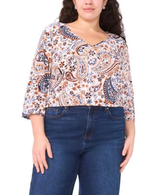 Plus Size V-Neck Top