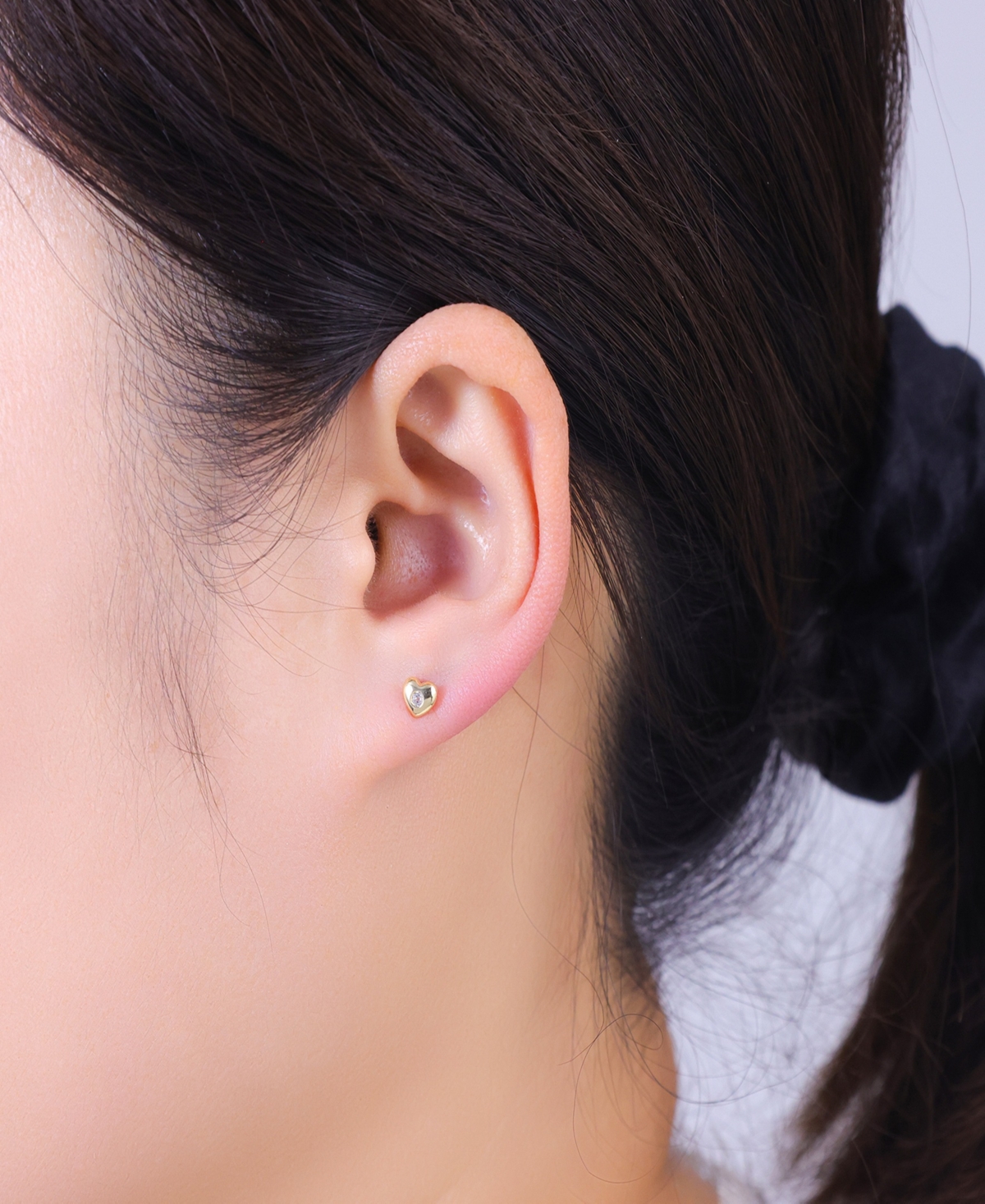 Unwritten Gold Plated Heart, Clover, Moon, Star And Evil Eye Post Back Stud Earrings Set In Gold