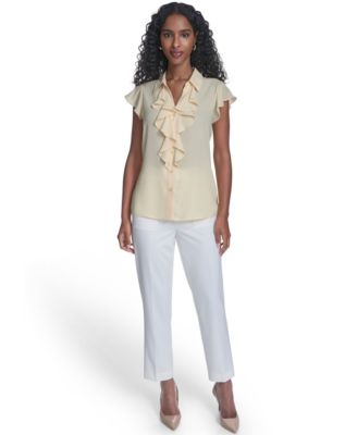 Women's Solid Short-Sleeve Top