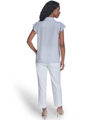 Women's Solid Short-Sleeve Top