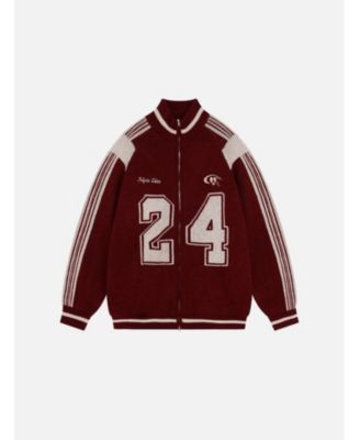 Women's 24 Jacquard Zip Up Cardigan