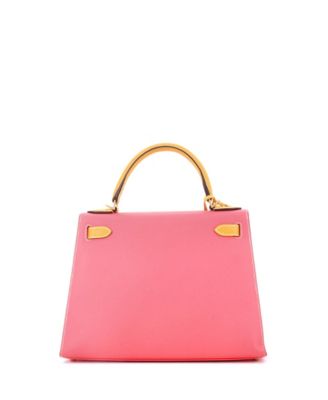 Kelly 28 Handbag Bicolor Epsom with Brushed Gold Hardware