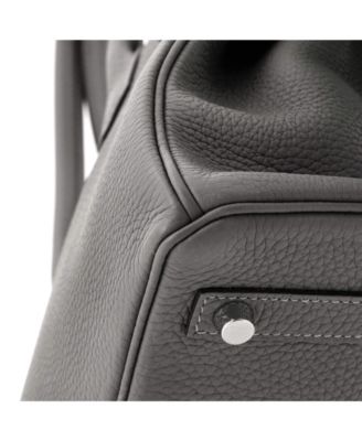 Birkin 30 Handbag Grey Clemence with Palladium Hardware