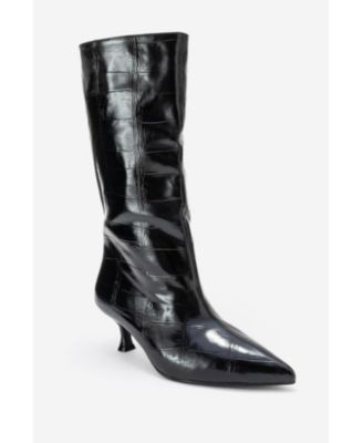 Crow Embossed Pointed Toe Boot (Women)
