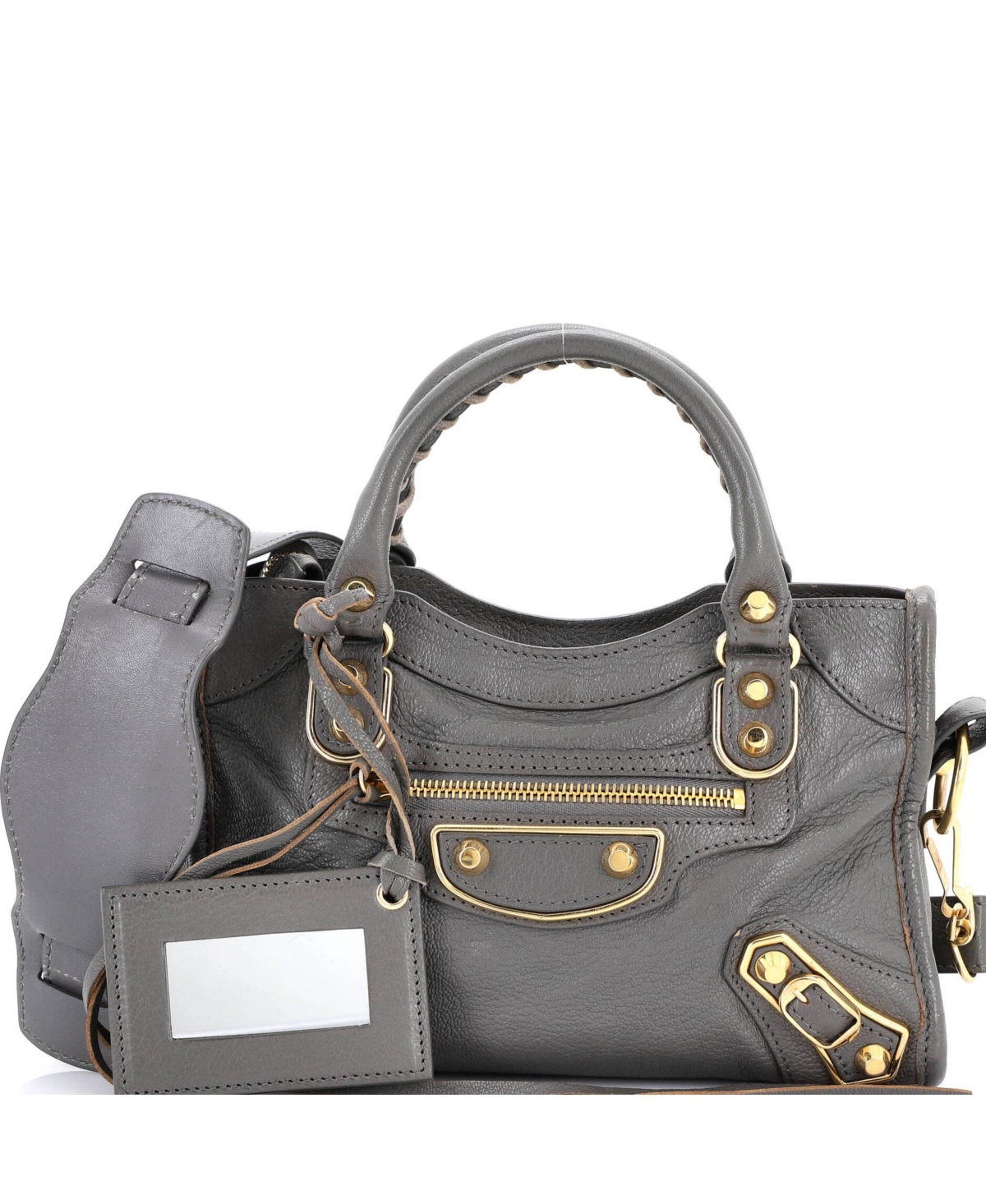 Pre-Owned Balenciaga Mini City Classic Metallic Edge Bag Leather