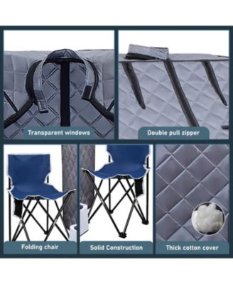 Portable Full-Size Steam Sauna Tent with 2L 1000W Steam Generator & Chair