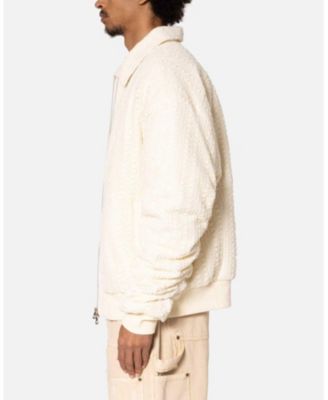 Men's Crochet Bomber Jacket