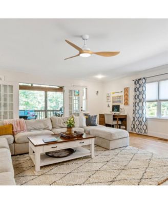 56-inch Modern 3-Blade Ceiling Fans with Led Pendant Lamp and Remote Control