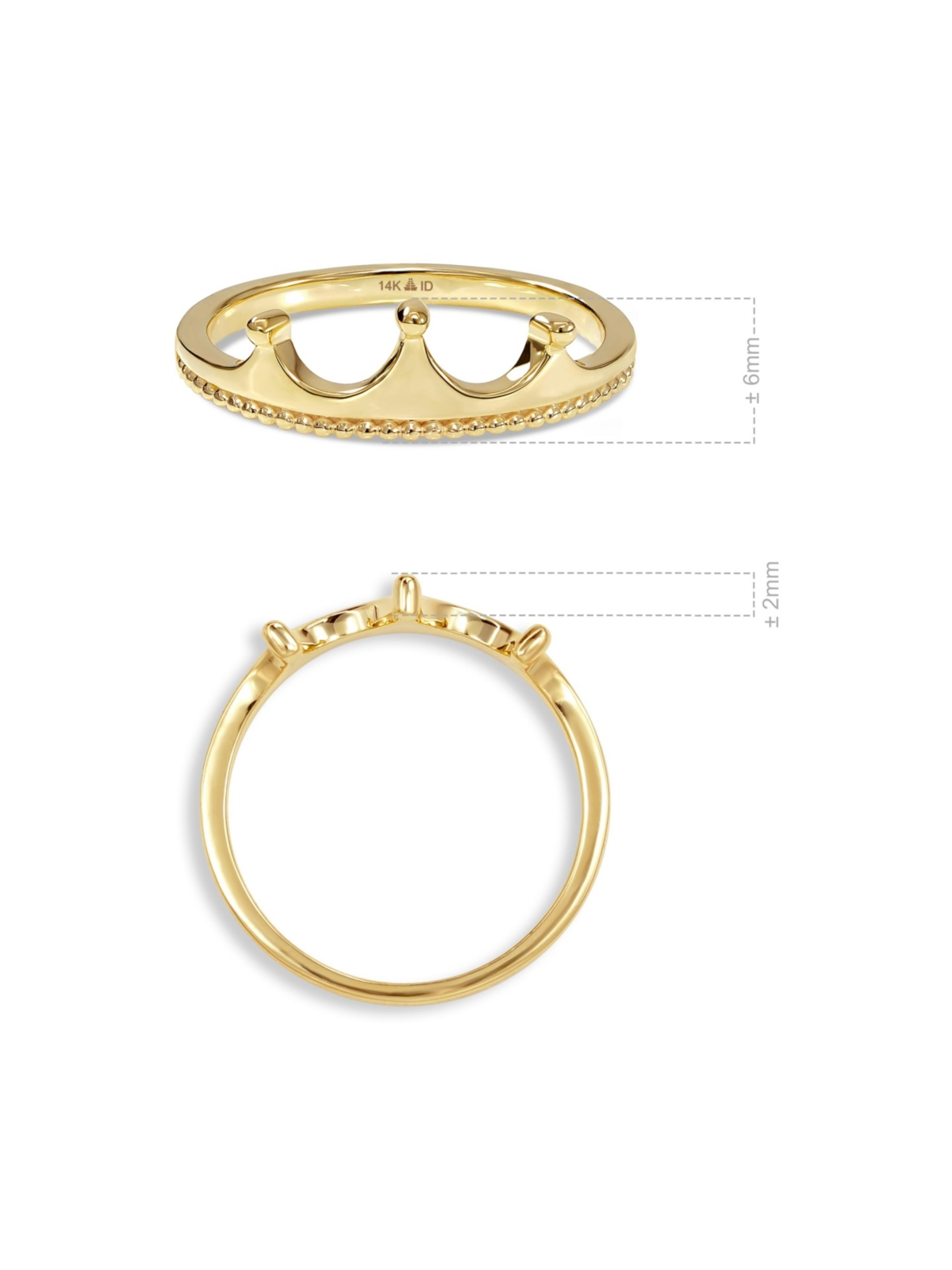 Devata Crown Ring in 14K Gold