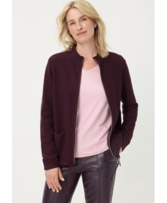 Women's Zip Front Mock Cardigan