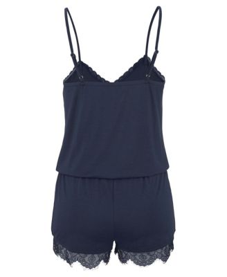 Women's Lace Detail Pajama Romper