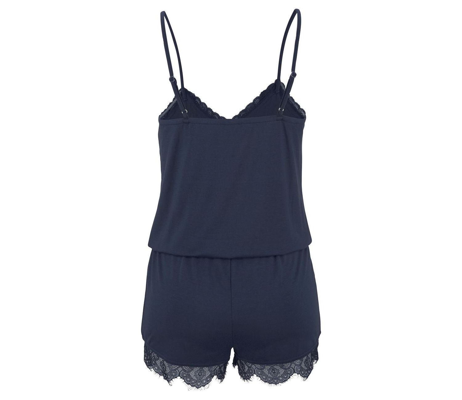 Women's Lace Detail Romper Everyday Comfort Pajama Set