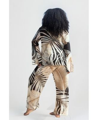 Women's Print Wide Leg Resort Pants