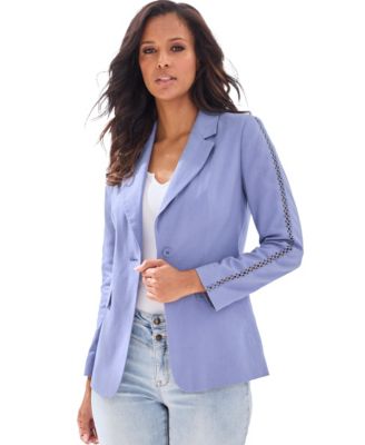 Women's Crochet Detail Blazer