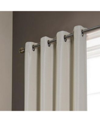 Oliva Gray Lucas Jacquard Blackout Grommet Panel - 52x84" Beige