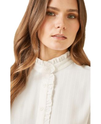 Women's High Neck Frill Shirt