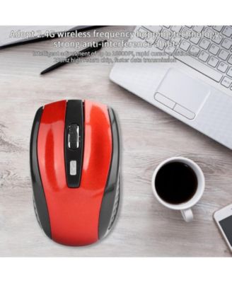 Wireless Mouse with USB Mini Receiver, 2.4G Ergonomic Optical Mouse, 250Hz 1600DPI Computer Mouse for Laptop PC Computer Notebook