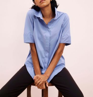 Women's Stretch Poplin Short Sleeve Shirt