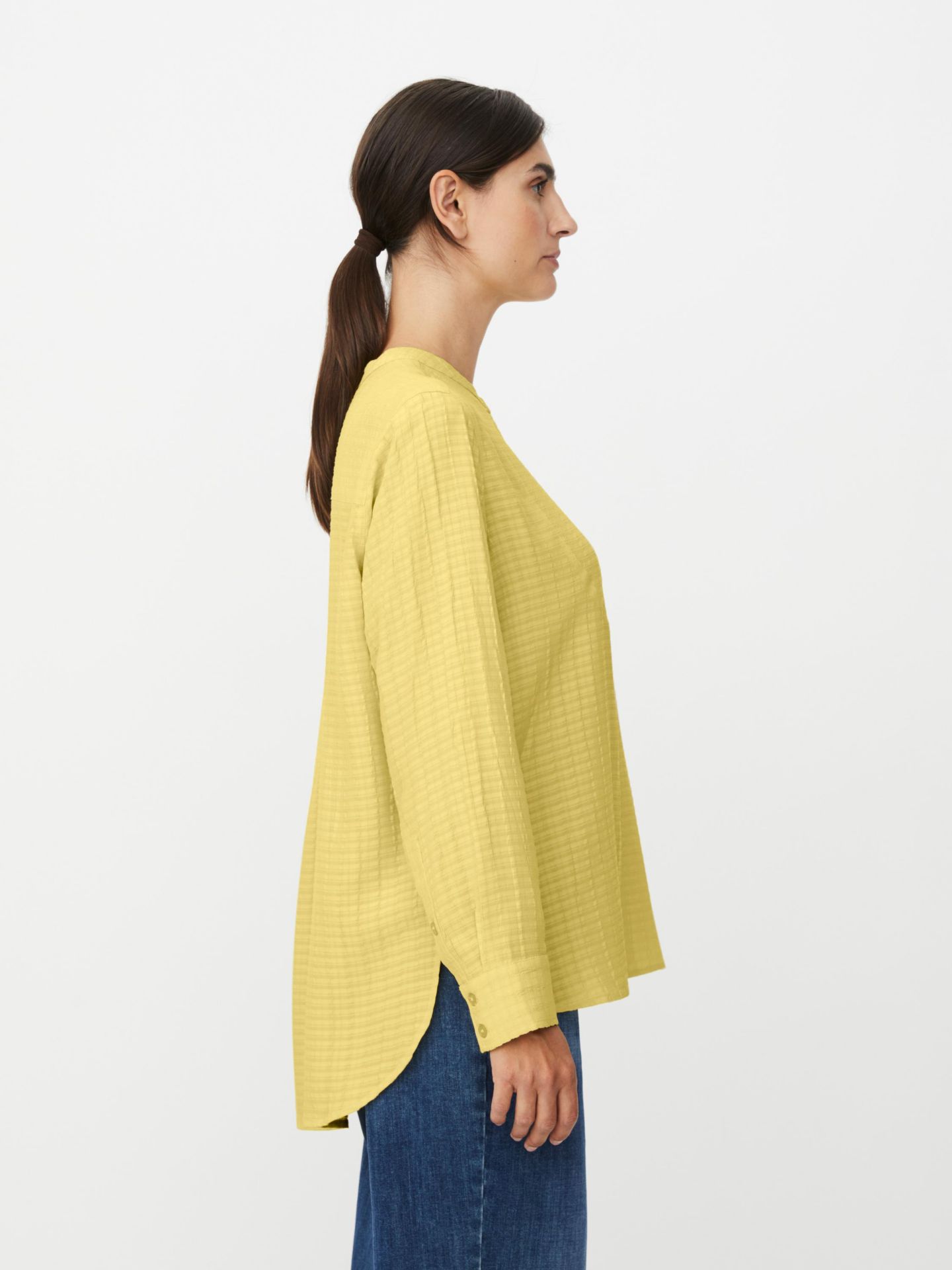 Женская блузка Masai Copenhagen Drystan Long Sleeve Crew Neck, цвет: Приглушённый лаймовый — фото 3