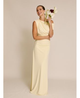 Women's Slash Neck Drape Stretch Bridesmaid