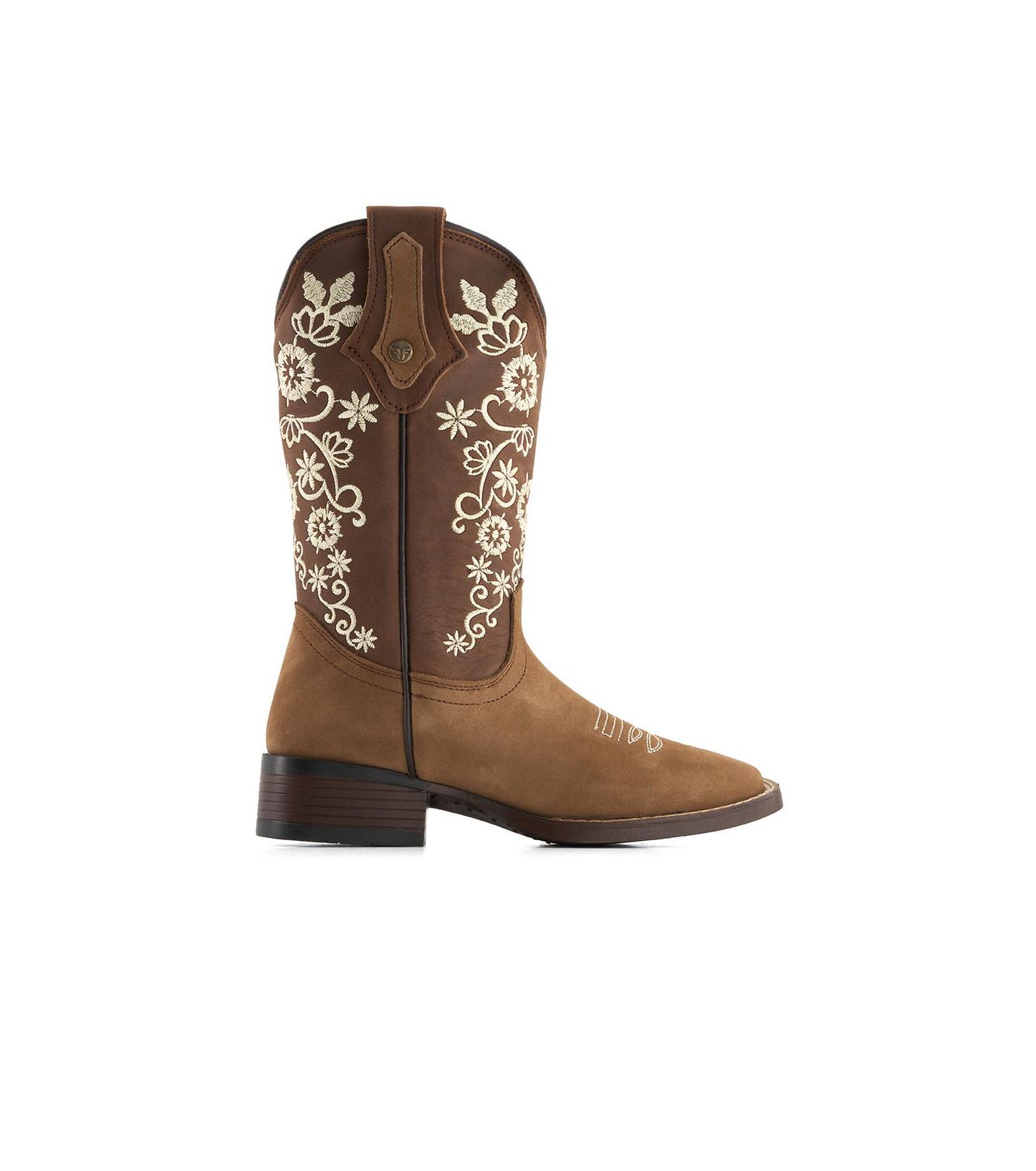 Женские ботинки Forastero Authentic Leather Flowers Embroidery Western Boots 93659, цвет: Коричневый — фото 3