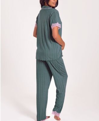 Women's Floral Stretch-Knit Short Sleeve Pajama Set
