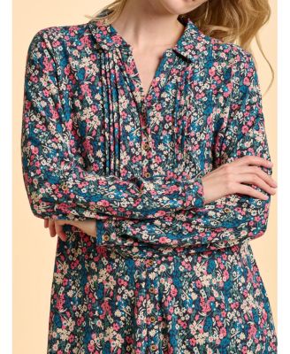 Women's Charlotte Long Sleeve Shirt Midi Dress
