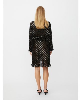 Women's Long Sleeve V-Neck A-Line Dress