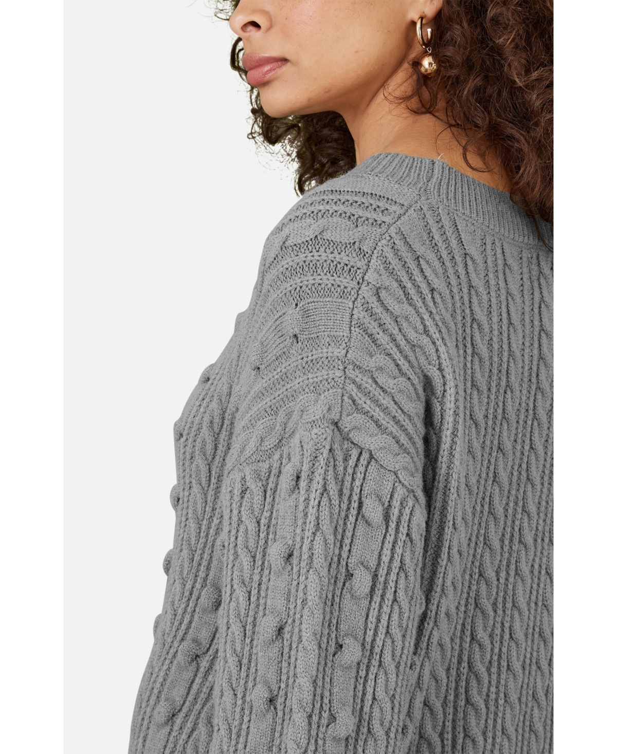 Yumi Women's Cable Knit Tunic Dress