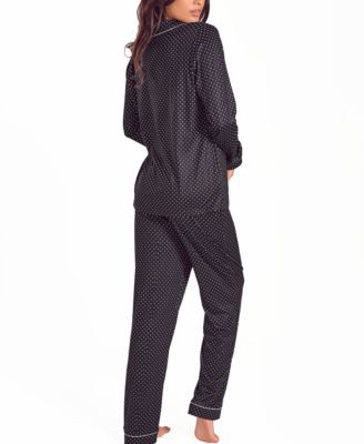 Women's Brushed Micro Stretch Knit Long-Sleeve Pajama Set