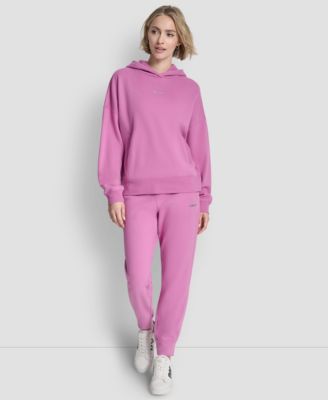 Women's Metallic Bubble Logo Drop Shoulder Pull-On Hoodie