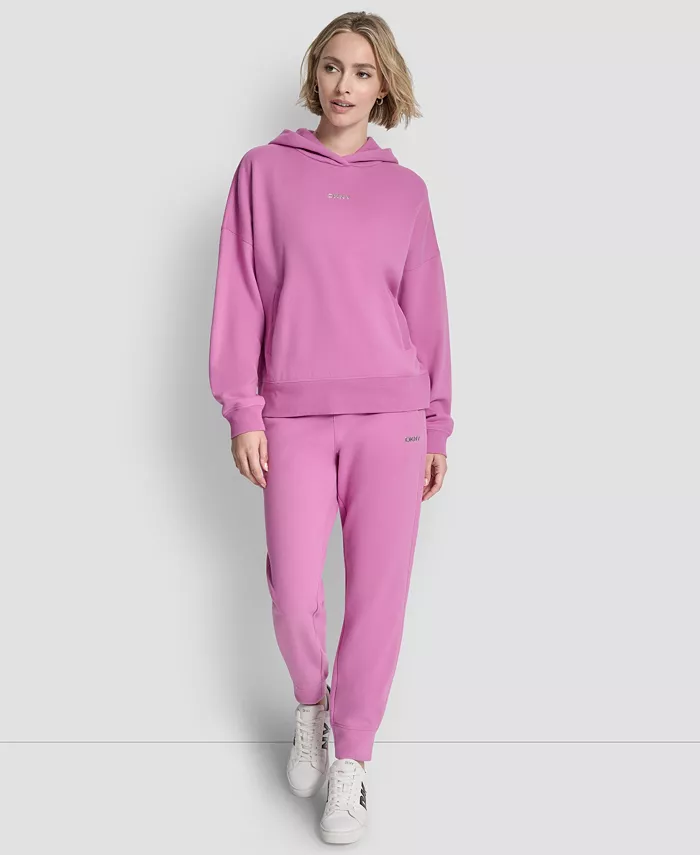 Women's Metallic Bubble Logo Drop Shoulder Pull-On Hoodie - thumbnail 2