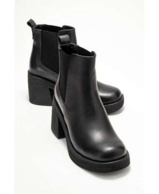 Forever & Always Women's Shoes Lysa Leather Platform Boot