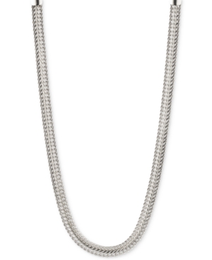 image of Anne Klein Silver-Tone Flat Chain Necklace
