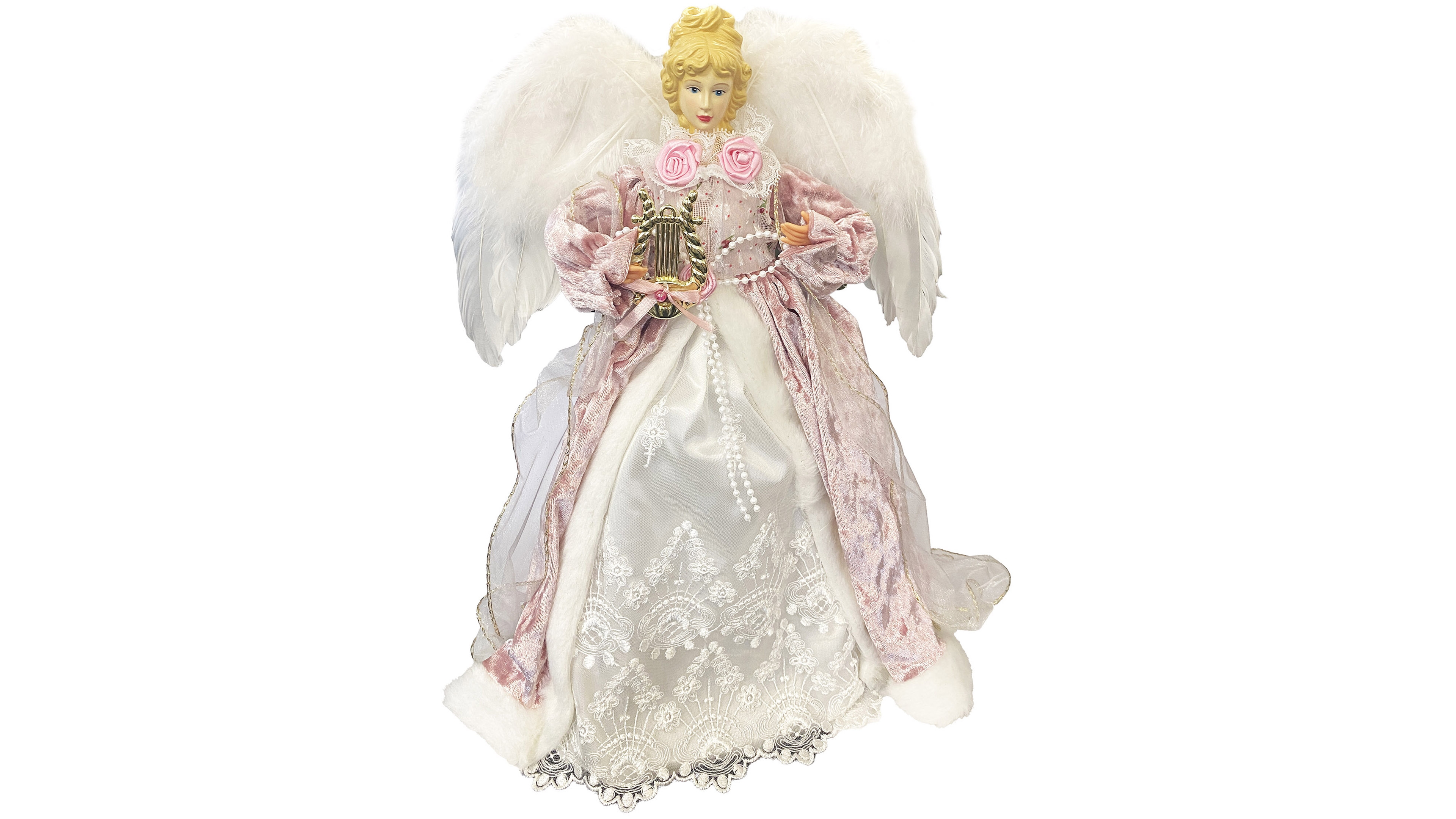 Santa's Workshop 16" Mauve Victorian Angel Tree Topper
