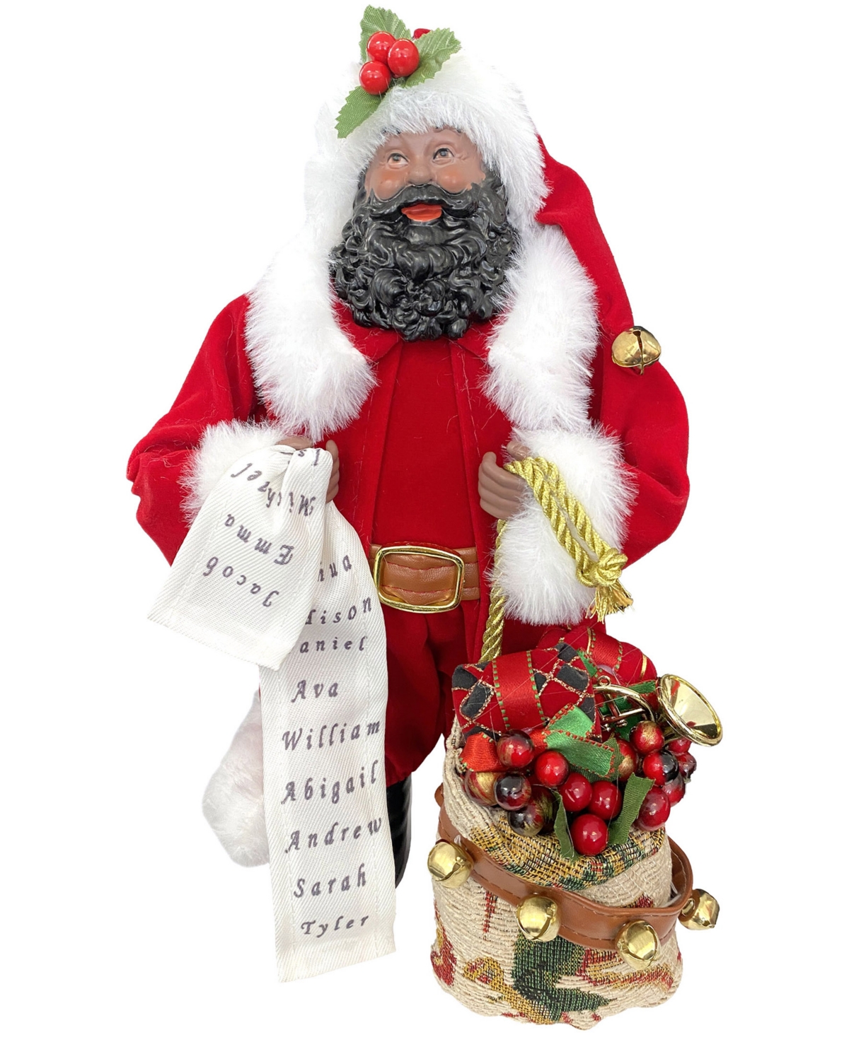 Santa's Workshop 12" Checking His List Santa Claus In Red