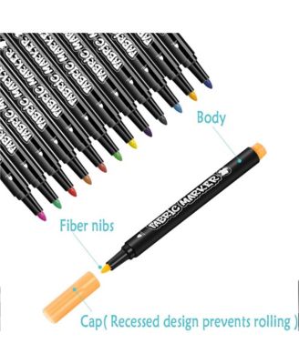 24 Colors Single Head Fabric Paint Pens, Permanent No-Bleed Markers for Artists and Kids, Ideal for Coloring and DIY Projects