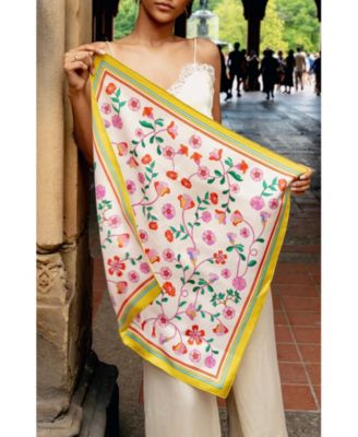 / Women's  Limoncello Jardin Double Sided Silk Scarf