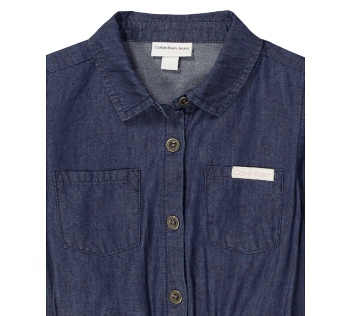 Calvin Klein Girls 4-6X Long-Sleeve Shirt Dress
