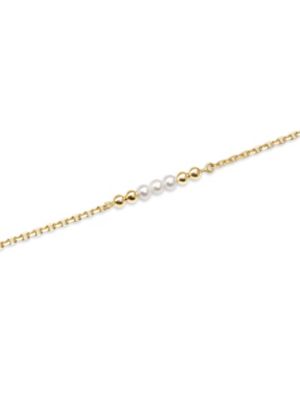 Freshwater Pearl Necklace 14K Gold 16–18in Adjustable Chain Lightweight Gold Jewelry