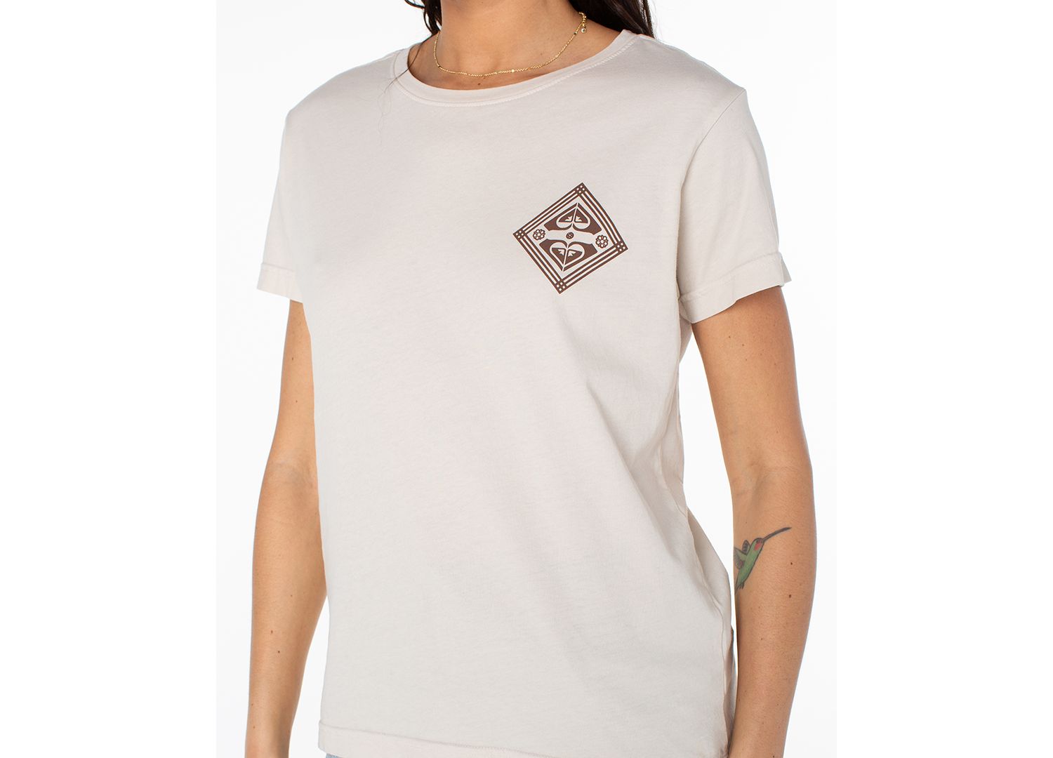 Women's Nouveau Hibiscus Boyfriend Crewneck Short-Sleeve T-Shirt