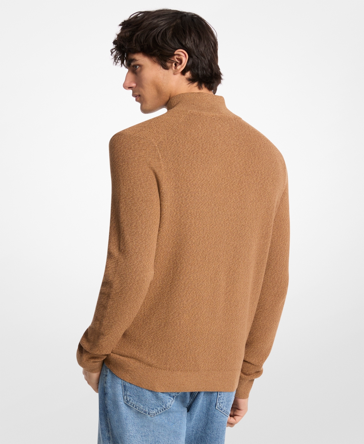 Michael Kors Men's Mouline Texture Quarter-Zip Sweater