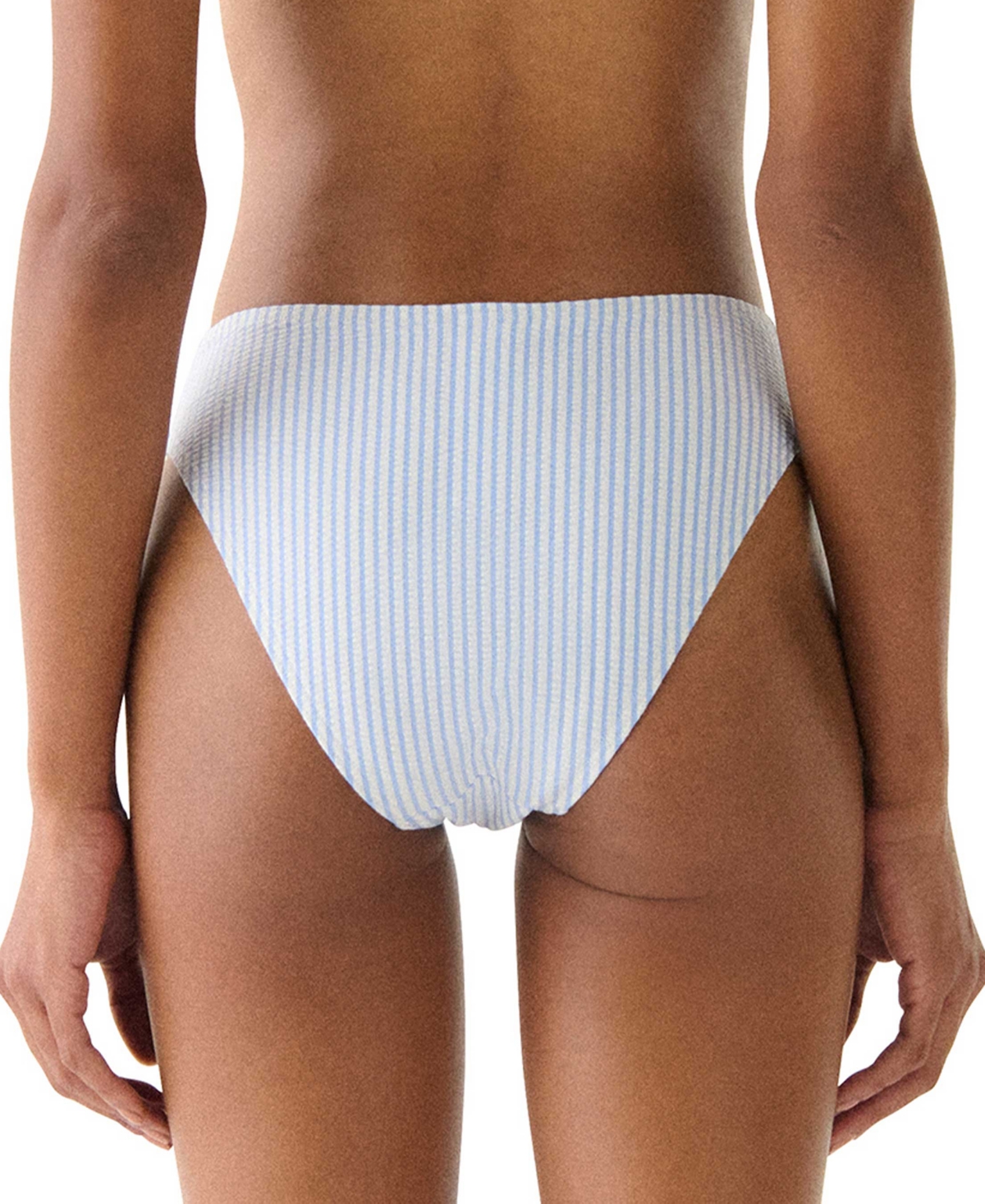 Kate Spade New York High Cut Bikini Bottom In Blue