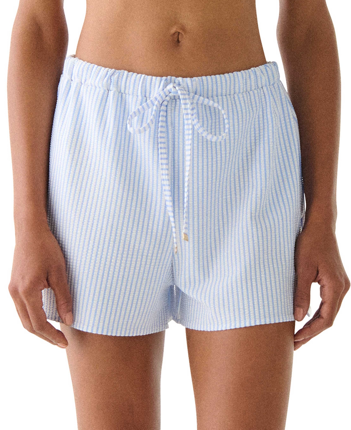 Kate Spade Women's Striped Cover-up Shorts In White