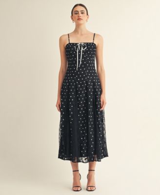 AROSE STUDIO, INC - Women's Square Neck Ribbon Detail Long Dress