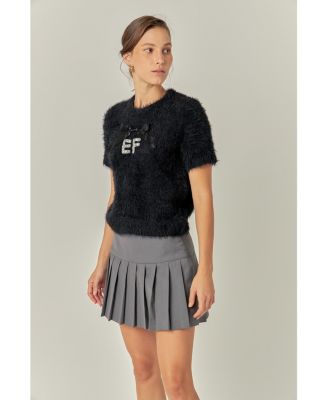 Women's Rhinestone EF Logo Knit