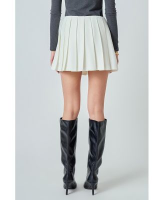 Women's Pleated Mini Skort